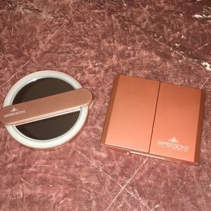 Two Rose Gold Impressions Vanity Compact Mirrors